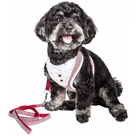 Pet Life Luxe 2-in-1 Adjustable Reverse Mesh Dog Spawling with Fashion Bow Tie Dog Basic Harnesses