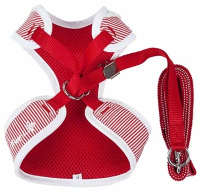 Image showing  Luxe Spawling 2-in-1 Mesh Reversed Adjustable Dog Harness and Leash with Fashion Bowtie