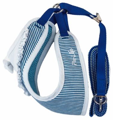 Image showing 5 th Pet Life Luxe Spawling 2-in-1 Mesh Reversed Adjustable Dog Harness and Leash with Fashion Bowtie