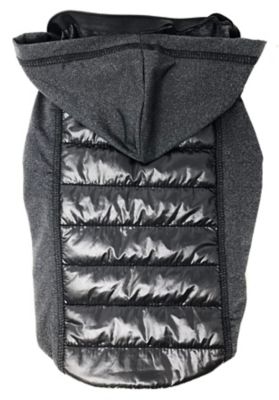 Pet Life Apex Lightweight Hybrid 4-Season Stretch and Quick-Dry Dog Coat with Pop-Out Hood