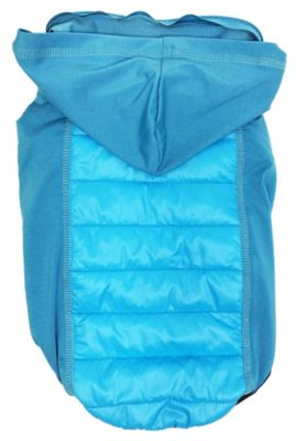 Pet Life Apex Lightweight Hybrid 4-Season Stretch and Quick-Dry Dog Coat with Pop-Out Hood
