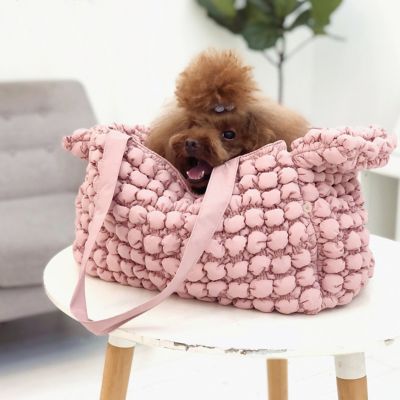 Image showing 1 th Pet Life Bubble Vogue Ultra-Plush Mesh Fashion Designer Pet Carrier, 14.56 in.