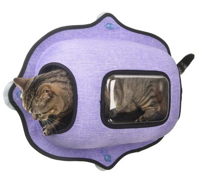 Image showing  Purr-View See-Through Suction Cup Cat Lounger and Bed