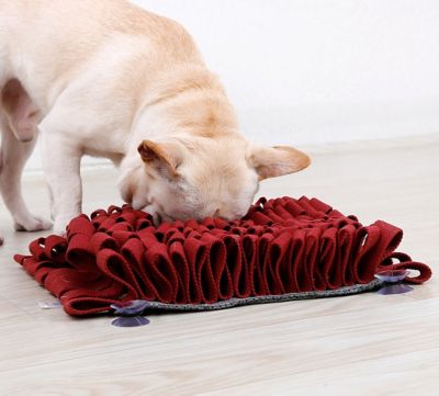 Image showing  Sniffer Grip Interactive Anti-Skid Suction Pet Snuffle Mat, Red