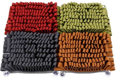 Image showing 7 th Pet Life Sniffer Grip Interactive Anti-Skid Suction Pet Snuffle Mat, Red