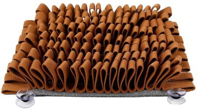 Pet Life Sniffer Grip Interactive Anti-Skid Suction Pet Snuffle Mat, Brown