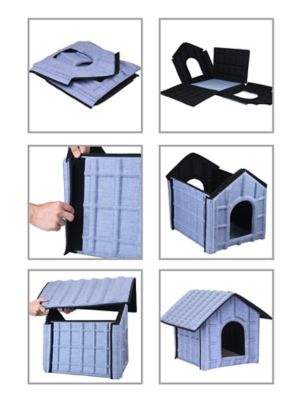 Image showing  Collapsi-Pad Folding Lightweight Indoor Polyester Travel Pet House with Inner Mat