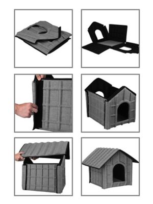 Image showing  Collapsi-Pad Folding Lightweight Indoor Polyester Travel Pet House with Inner Mat