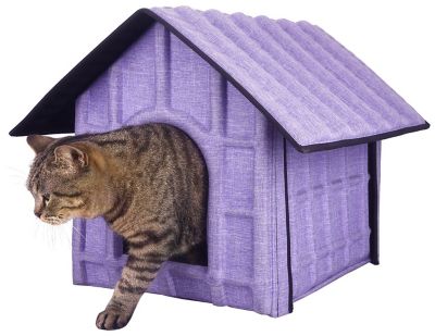 Image showing  Collapsi-Pad Folding Lightweight Indoor Polyester Travel Pet House with Inner Mat