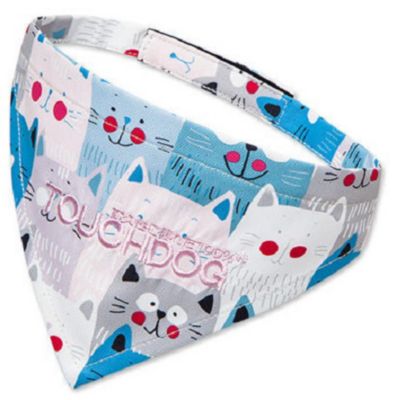 Touchdog Head-Popper Fashion Designer Printed Velcro Dog Bandana