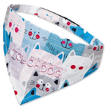Touchdog Head-Popper Fashion Designer Printed Velcro Dog Bandana