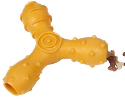 Image showing  Tri-Chew Treat Dispensing and Chewing Interactive TPR Dog Toy