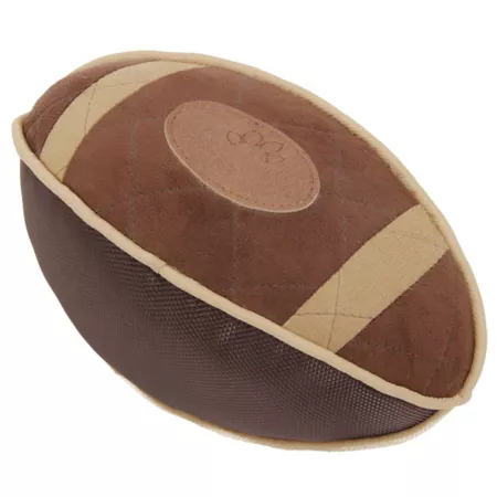 Pet Life Pugskin Durable Plush Football Dog Toy Oxford Nylon and Squeaky Mesh Dog Squeaky Toys