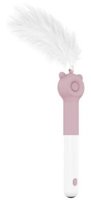 Pet Life 3-in-1 Retractable and Extendable Feathered and Laser Wand Kitty Cat Teaser, Pink