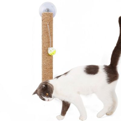Image showing  Stick N Claw Sisal Rope and Toy Suction Cup Stick-Shaped Cat Scratcher, 20.4 in.
