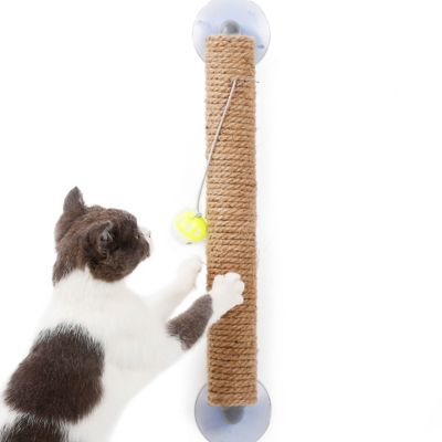 Image showing  Stick N Claw Sisal Rope and Toy Suction Cup Stick-Shaped Cat Scratcher, 20.4 in.