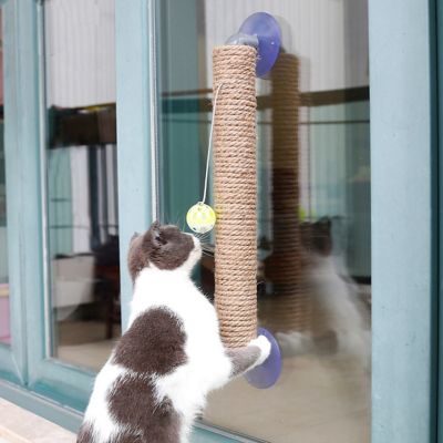 Image showing  Stick N Claw Sisal Rope and Toy Suction Cup Stick-Shaped Cat Scratcher, 20.4 in.