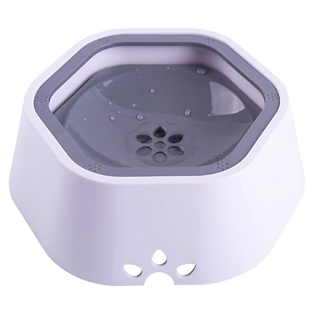 Pet Life Everspill 2-in-1 ABS Plastic Food and Anti-Spill Water Pet Bowl, 1-Pack