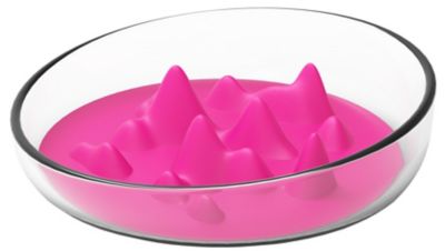 Pet Life Cirlicue Mountain-Shaped Modern Slow Feed ABS Plastic Pet Bowl, 1-Pack