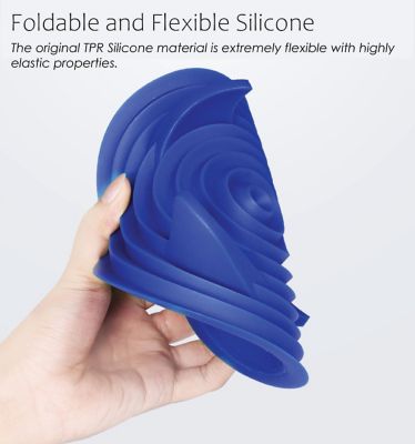 Image showing  Cirlicue Mountain-Shaped Modern Slow Feed ABS Plastic Pet Bowl, 1-Pack