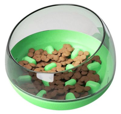 Pet Life Tumbowl Slow Feed ABS Plastic Pet Bowl, 1-Pack