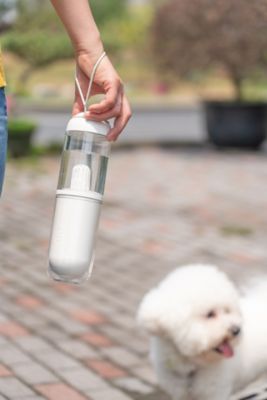 Image showing  PYURE ABS Plastic Handheld Travel Filtered Water Pet Feeder, 1-Pack
