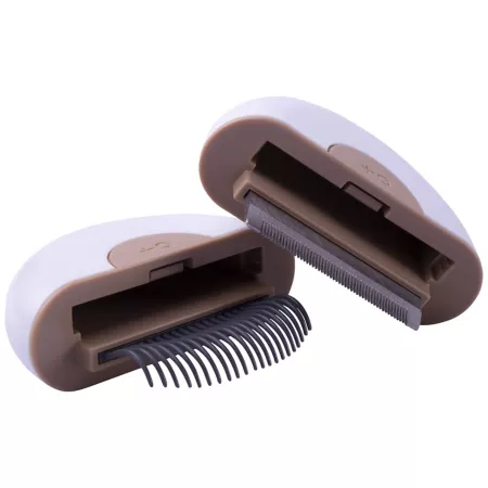 Pet Life LYNX GR1BRSM 2-in-1 Pet Travel Comb and Peeler Small Brown Pet Brushes & Combs