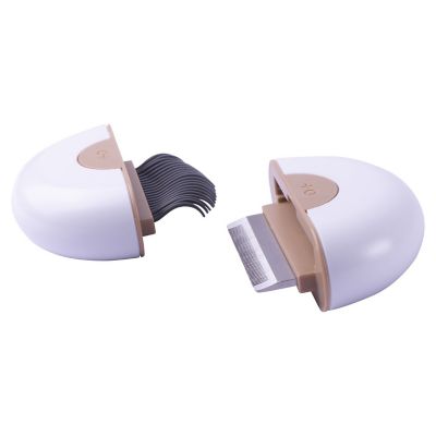 Image showing  LYNX 2-in-1 Travel Connecting Grooming Pet Comb and Deshedder, Small, Brown, GR1BRSM