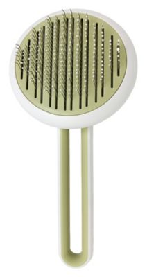 Pet Life Concepto Modern Bristle Grooming Pet Deshedder Comb, Green, GR4GN