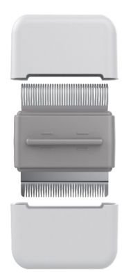 Pet Life Zipocket 2-in-1 Underake and Stainless Steel Travel Grooming Pet Comb, Gray, GR5GY