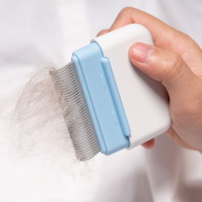 Image showing 6 th Pet Life Zipocket 2-in-1 Underake and Stainless Steel Travel Grooming Pet Comb, Blue, GR5BL