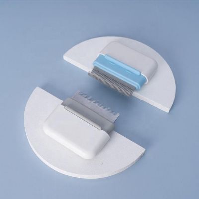 Image showing 9 th Pet Life Zipocket 2-in-1 Underake and Stainless Steel Travel Grooming Pet Comb, Blue, GR5BL