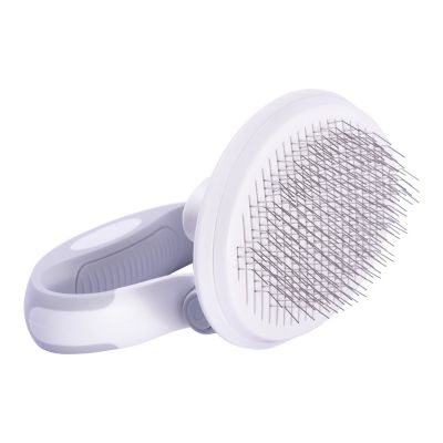 Pet Life Gyrater Travel Self-Cleaning Swivel Grooming Slicker Pet Brush, GR10