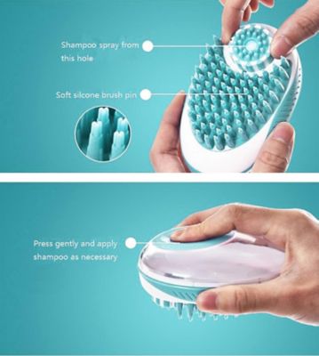 Image showing 6 th Pet Life Swasher Shampoo Dispensing Massage and Bathing Pet Brush, GR21GN
