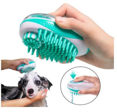 Image showing 8 th Pet Life Swasher Shampoo Dispensing Massage and Bathing Pet Brush, GR21GN