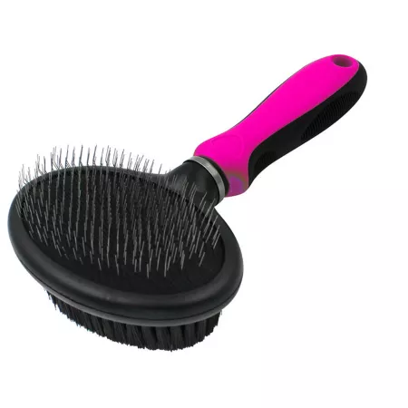 Pet Life Flex Series GR29PK 2-in-1 Double-Sided Pet Grooming Brush Pink Pet Brushes & Combs