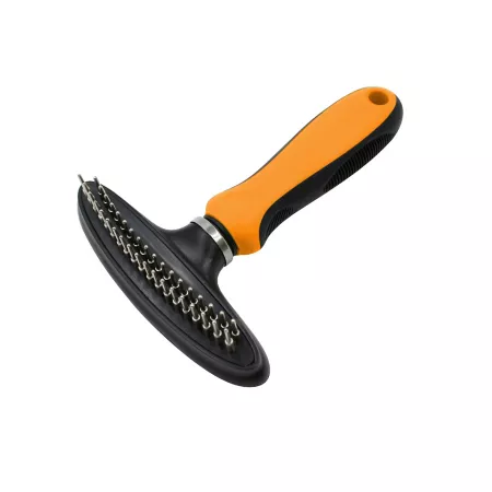 Pet Life Flex Series - Double Row Grooming Rake - Pet Comb Orange GR30OR Pet Brushes & Combs