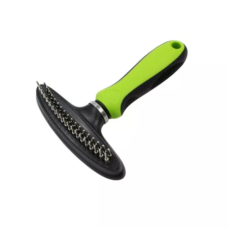 Pet Life Flex Series GR30GN Double Row Grooming Rake Green Pet Brushes & Combs