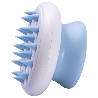 Image showing  Scwubba Handheld Bathing Brushing and Massaging Soft Flexible Grooming Pet Comb, Blue, GR34BL
