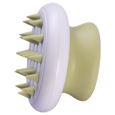 Image showing  Scwubba Handheld Bathing Brushing and Massaging Soft Flexible Grooming Pet Comb, Green, GR34GN