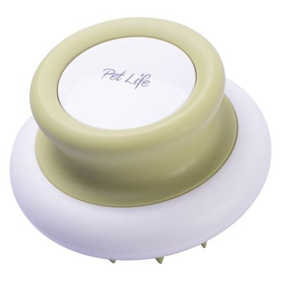 Image showing  Scwubba Handheld Bathing Brushing and Massaging Soft Flexible Grooming Pet Comb, Green, GR34GN