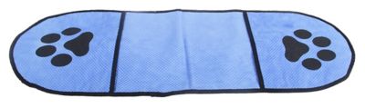 Pet Life Dry-Aid Hand Inserted Bathing and Grooming Quick-Drying Microfiber Pet Towel, Blue