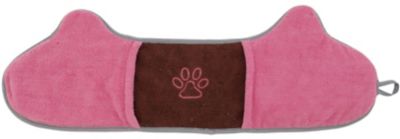 Image showing  Bryer 2-in-1 Hand-Inserted Microfiber Pet Grooming Towel and Brush, Pink, GR51PB