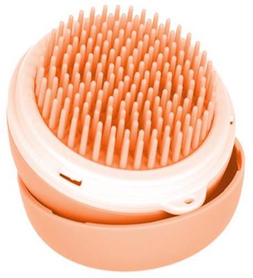 Image showing  Bravel 3-in-1 Travel Pocketed Dual Grooming Brush and Pet Comb, Orange, GR52OR