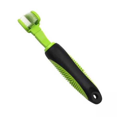 Pet Life Denta-Clean Double-Sided Pet Toothbrush Green TB1GN Dog Teeth Cleaning & Breath Freshening