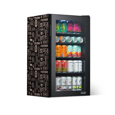 NewAir Beers of the World 126 Can Beer Refrigerator with Splitshelf