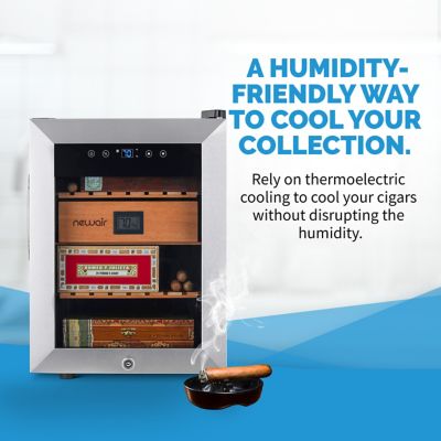 Image showing  250 ct. Electric Cigar Humidor and Thermoelectric Cooling Wineador with Precision Digital Temperature Controls