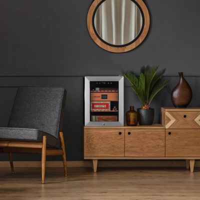 Image showing  250 ct. Electric Cigar Humidor and Thermoelectric Cooling Wineador with Precision Digital Temperature Controls