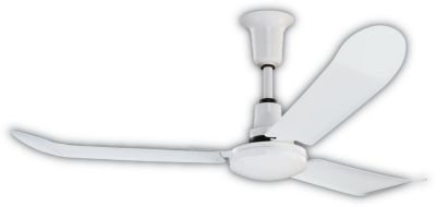 J&D Manufacturing 60 in. Indoor/Outdoor Premium Ceiling Fan, White, 115V, 10 in. Downrod, RP