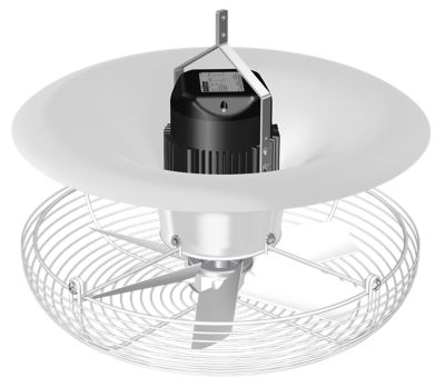 Image showing  18 in. Destratification Fan, 1,800 CFM, White, 115/230V, 1/4 HP, 1 Phase